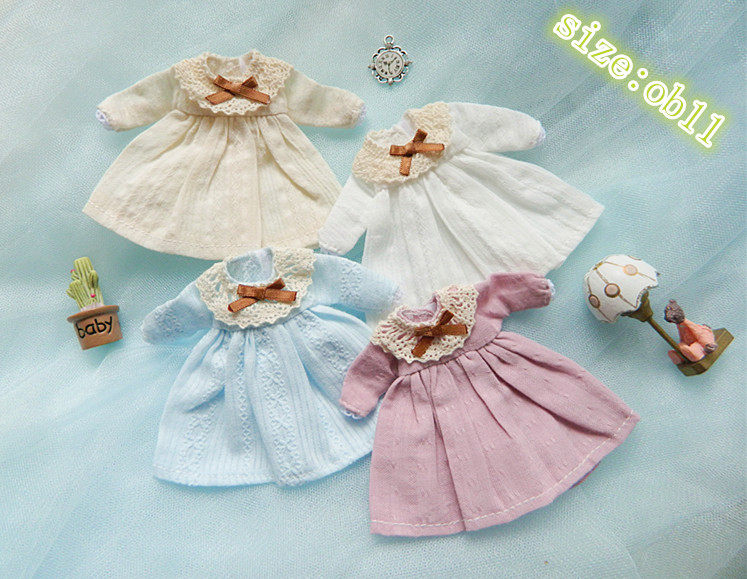 Multi-color OB11 retro baby dress dress classical nap dress gentle dreamland