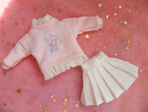  blythe licca azone holala light pink mesh lace sweater beautiful girl short skirt