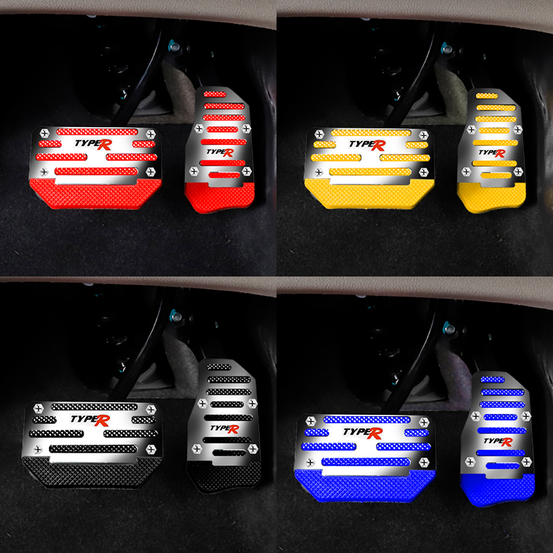 Car foot pedal modified brake throttle clutch Aluminum alloy foot pedal non-slip pad Stainless steel universal type