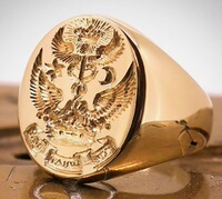Kaivy popular classic retro men's 18K gold jewelry royal noble gentleman engagement ring