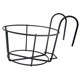 Balcony railing hanger round flower pot special steel frame anti-theft net wall hanging basin hanging basket flower basket hanging iron flower stand