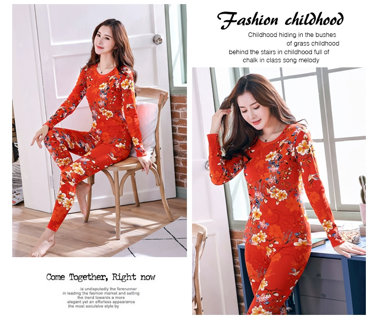 Ý Dalai quầy nữ chính hãng cotton jacquard đồ lót quần quần phù hợp với quần áo mùa thu quần dài quần áo ấm 5826 bộ giữ nhiệt nam 