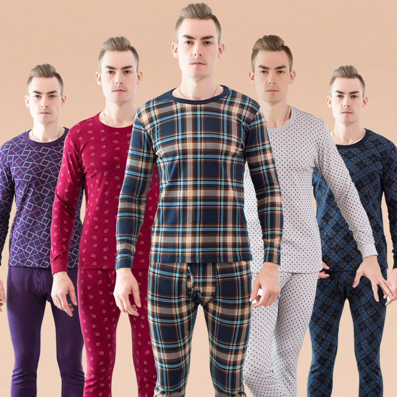 Yidalei High-end Warm Liner Men's Set Akim Sweater Carrying Cotton Round Men's Cotton-collar