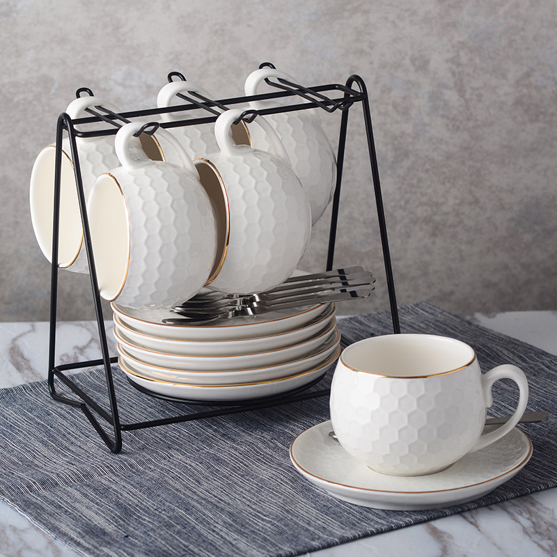 Storage rack hanger plate large belly Cup with single bone porcelain Milk Cup personality Chinese couple student coffee cup