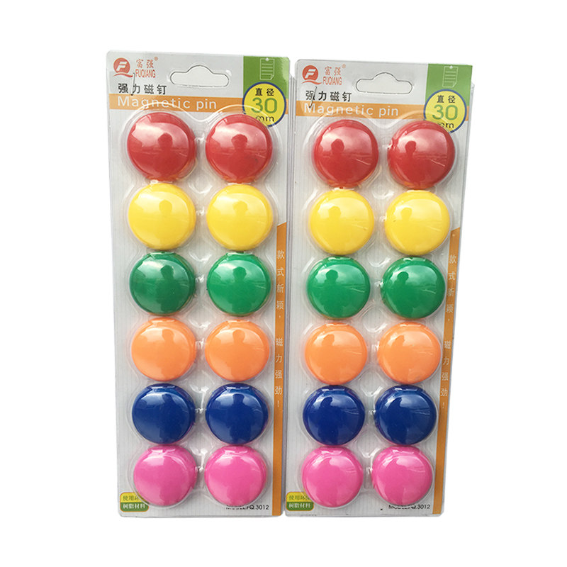 White Board Magnet Magnetic Attraction Magnetic Nail Color Round Midnumber Magnetic Grain Magnetic Button Blackboard White Board display rack magnet