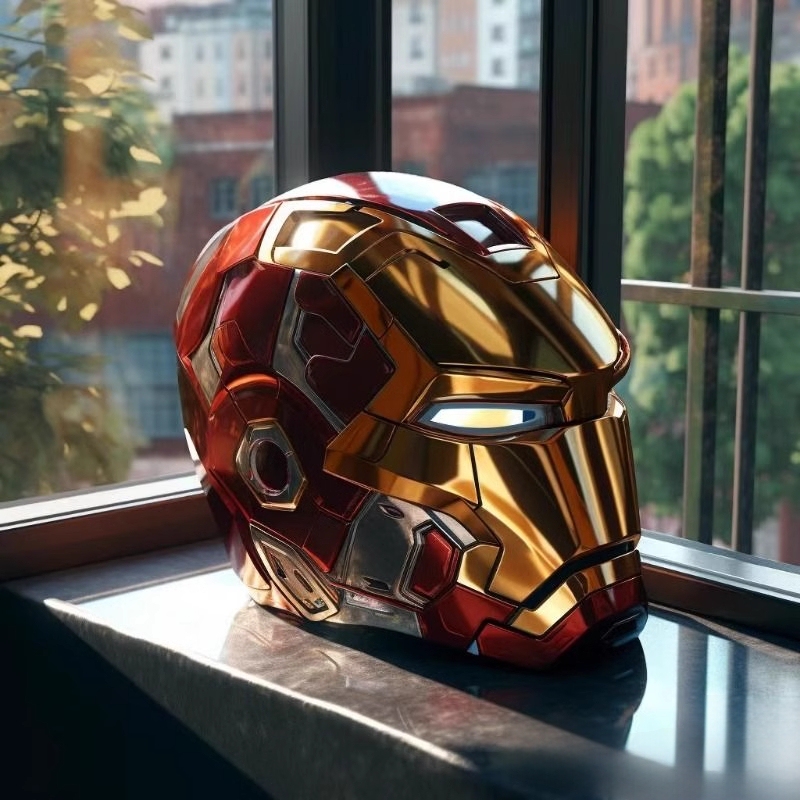 Iron Man Helmet Model Mk5 Jarvis Mask Touch-Open Transformation Marvel Model Toy Collectible Figure for Boys Iron Man Helmet Model Mk5 Jarvis Mask Touch-Open Transformation Marvel Model Toy Collectible Figure for Boys
