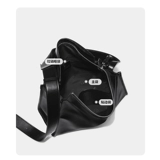 Черная вместительная и большая сумка через плечо, сумка на одно плечо, изысканный стиль