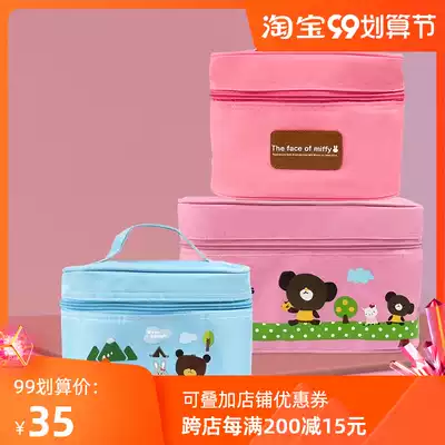Mocha and Ruth insulated bag Bento bag large capacity lunch bag plate bag thick dinner bag can be flat plate plate