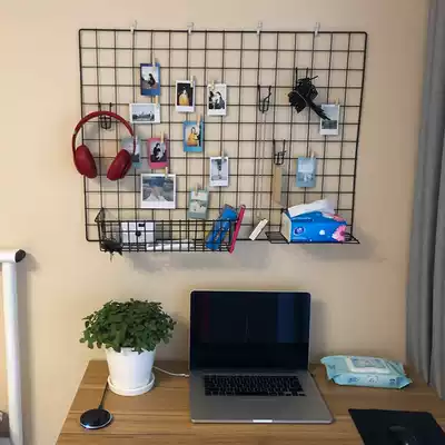 Net celebrity room decoration Fairy room photo wall ins bedroom decoration iron grid diy photo frame Student dormitory