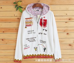 Spring popular rough popular pocket letter patch patch embroidered cotton cardigan women's jacket