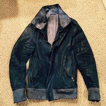 incarnation fetal calf leather by hand sewn in chromed leather clothing