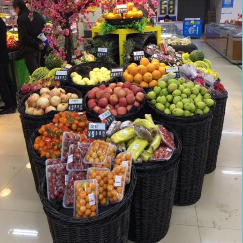 Place basket supermarket fruit shelf display rack new highend fruit