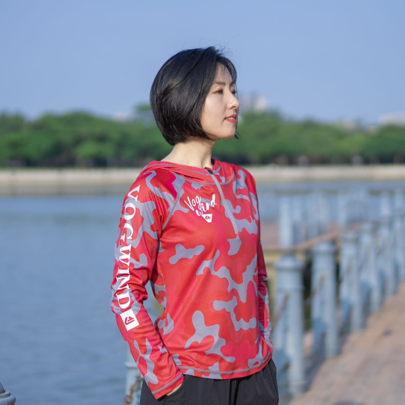 Speed Wind Spring and Autumn Style Printed Plus Size Women's Slimming Camouflage Hooded Top Outdoor Sports Casual Loose Long Sleeve