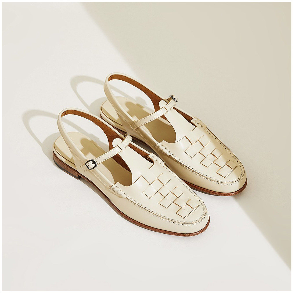 Spanish niche hereu retro hand-woven leather Baotou sandals women Roman shoes single shoes fisherman shoes