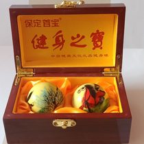 45MM Painted Baoding Iron Ball Fitness Balls for old age Sport health bowlers turn to hold massage balls Ring Bodybuilding Balls