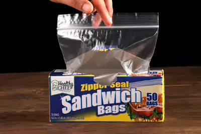 50 packs of removable food Fruit food Kitchen fresh-keeping bag Refrigerator bag Frozen bag Classification bag