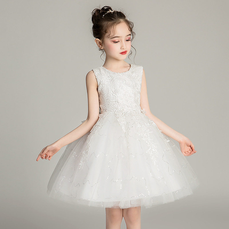 Next win high-end custom-made girl gown Summer new light extravagant high-end children's princess even with a dress