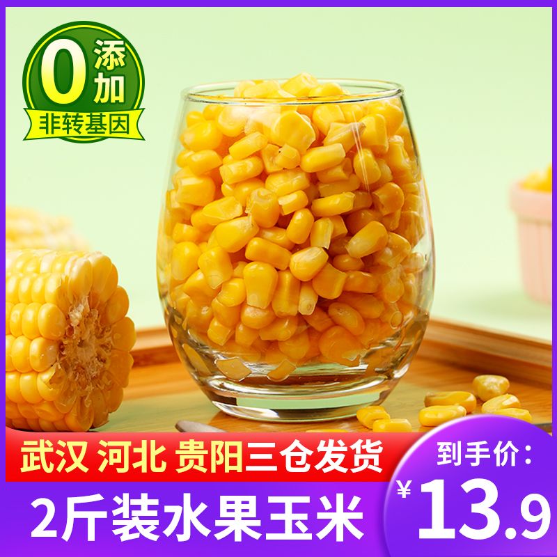 Frozen fresh corn grain 2 catches of shummy vegetables sweet corn grain Squeezed Corn Juice Fruits Corn Kernels Baby Sidefood