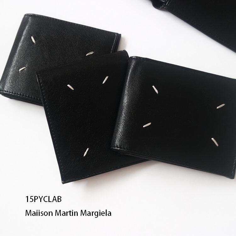 PYC được bổ sung MMM ví da hai mặt cắt ngang ví ngắn Margiela in super fire - Ví tiền ví nam cầm tay