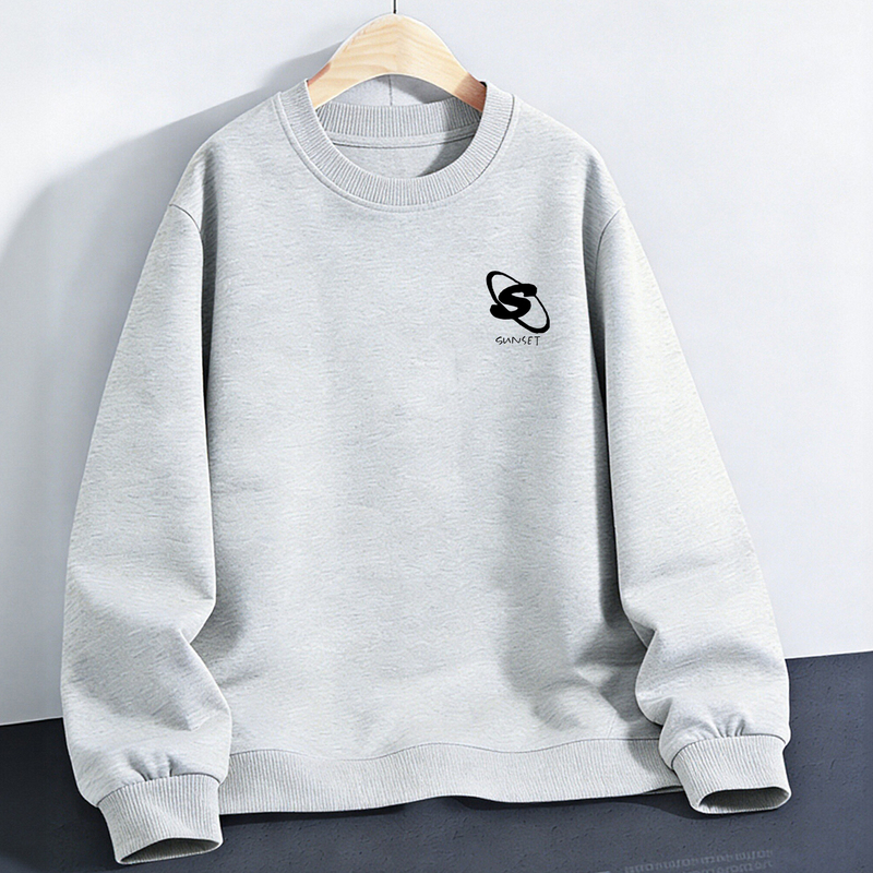 Thin Sweatshirt for Middle School Students, Not Stuffy, Stylish for Spring and Autumn, Pure Cotton Long-Sleeve Top for Teenagers and Older Boys