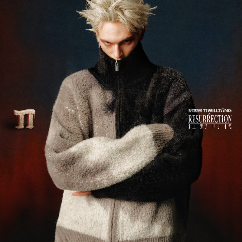 Tiwilltang × "Wild Times" Collaboration Series [Nighttime Suffering] Snow Ink Sweater