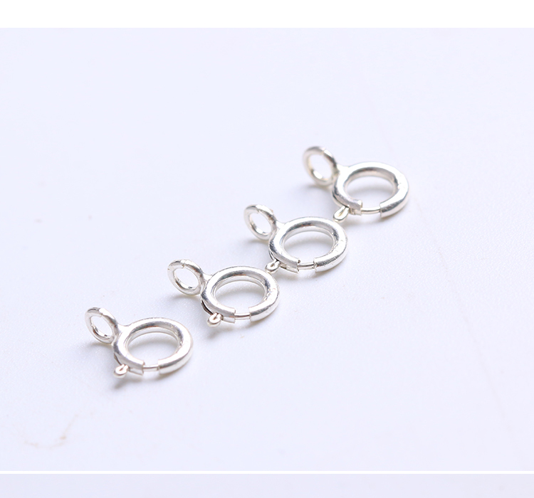S925 bạc khóa vòng giao diện khóa DIY trang sức vật liệu phụ kiện khóa vòng đeo tay vòng chân xương đòn giao diện chuỗi khóa - Vòng chân lắc chân nữ titan