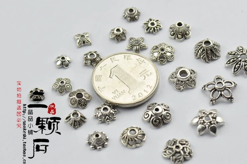 Кристаллические DIY Тибетские серебряные аксессуары Тибетские серебряные цветочные шляпы полуфабрикаты в качестве ювелирных аксессуаров для подвесных серьгов