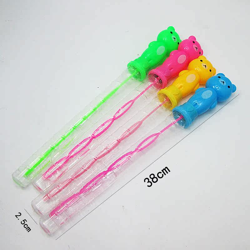 38cm Bubble Stick Children Blow Bubble Toy Ground Spread Cartoon Outdoor Seven Colorful Beach Bubble Manufacturer Direct