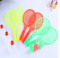 Parent-child toy badminton racket plastic Children Outdoor Sports set with 1 pair of Pats 1 table tennis 1 Badminton