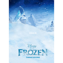 Childrens winter snow photo background cloth Frozen Elsa Princess photo background paper Ice and snow mountain background