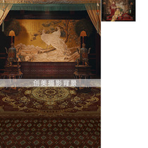 2019 exhibition family portrait costume background Chinese style cheongsam background Photo studio costume family portrait background PZ1570