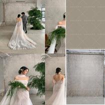 Wabi-sabi wind mottled cement wall hand-painted background shabby wall studio commercial wedding dress oil painting wedding dress background cloth