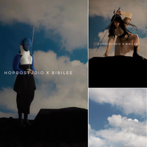 Commercial indoor oil painting dreamy sky photo background cloth photo studio blue sky and white clouds photo paper commercial photo background