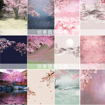Photo studio costume peach blossom photo costume background paper costume photo background peach blossom theme three life three life three background