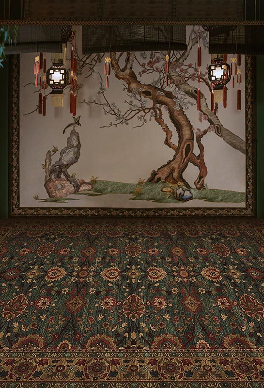 Photo studio costume theme background net red ancient style inkjet background costume photo background retro real scene PZ-1740