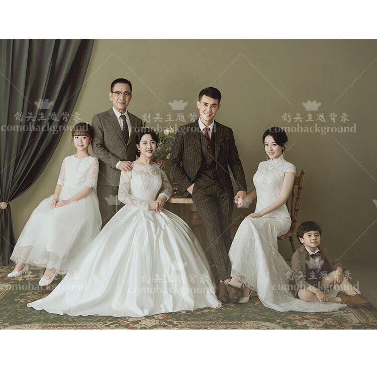 2020 new full family fuku clothing background Chinese wind qipao background photo gallery ancient clothing full family fu background FU-628