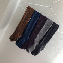 2018 Winter New Girls Even pants Sox European and American Wind Retro Twist Pants Socks Children Temperament Warm Even Pants Socks