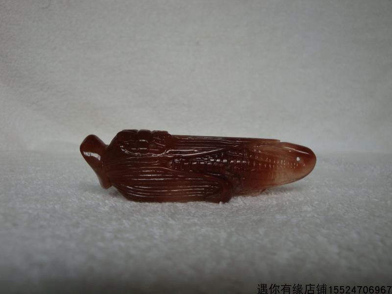 Early hand-carved pure natural citrine corn-shaped pendant ornaments jade agate sightseeing stone craft gift ornaments