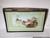 Early production belt box old shell carving shell painting crafts associated feather cork painting nostalgic old-fashioned second-hand