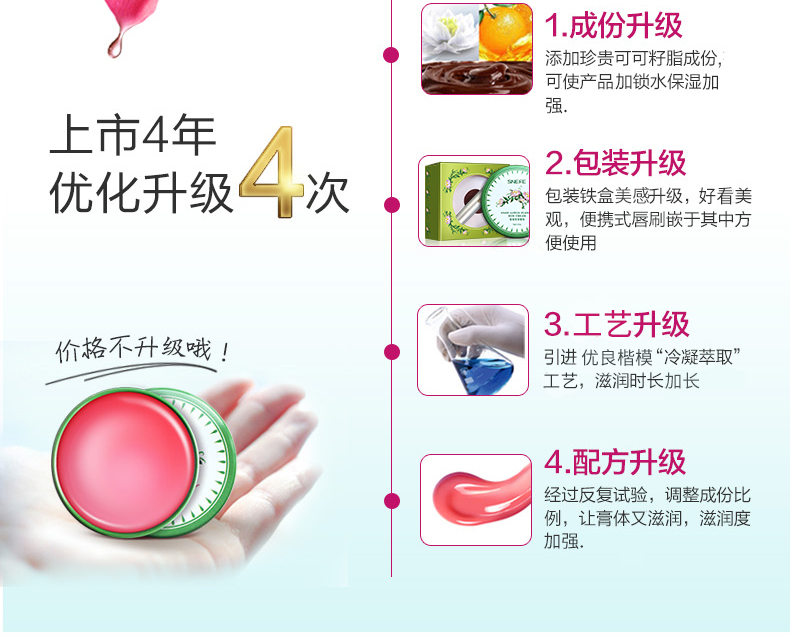 妃 花蕾 润 Chăm sóc môi giữ ẩm Desalination Môi Chống tạo môi collagen dưỡng môi sau phun