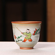 Equal to the tanchai beaker handmade high temperature glaze tea cup hand painted pastel boutique master cup tea set