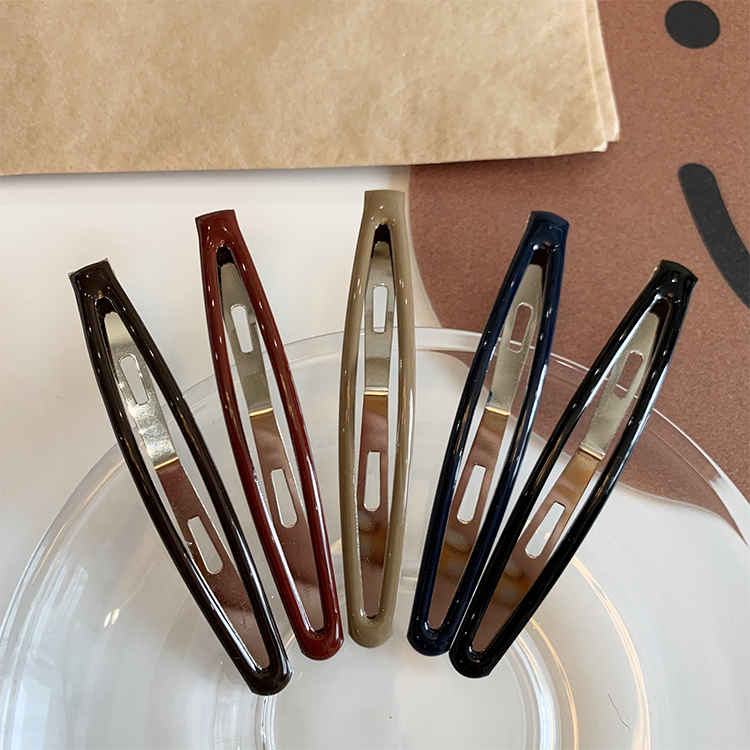 Special practical Korean import base large long version hollow oil drop BB clip hair clip Hair clip Banghai clip