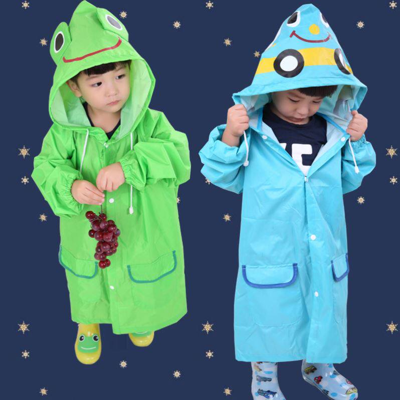 Little frog raincoat little frog raincoat children's rain gear cute cartoon transparent student poncho for school special children