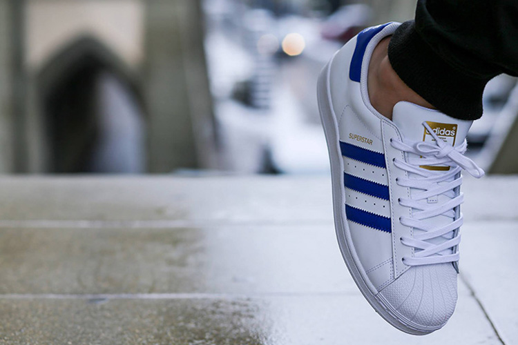 adidas阿迪达斯 三叶草经典金标 蓝标 黑白标 贝