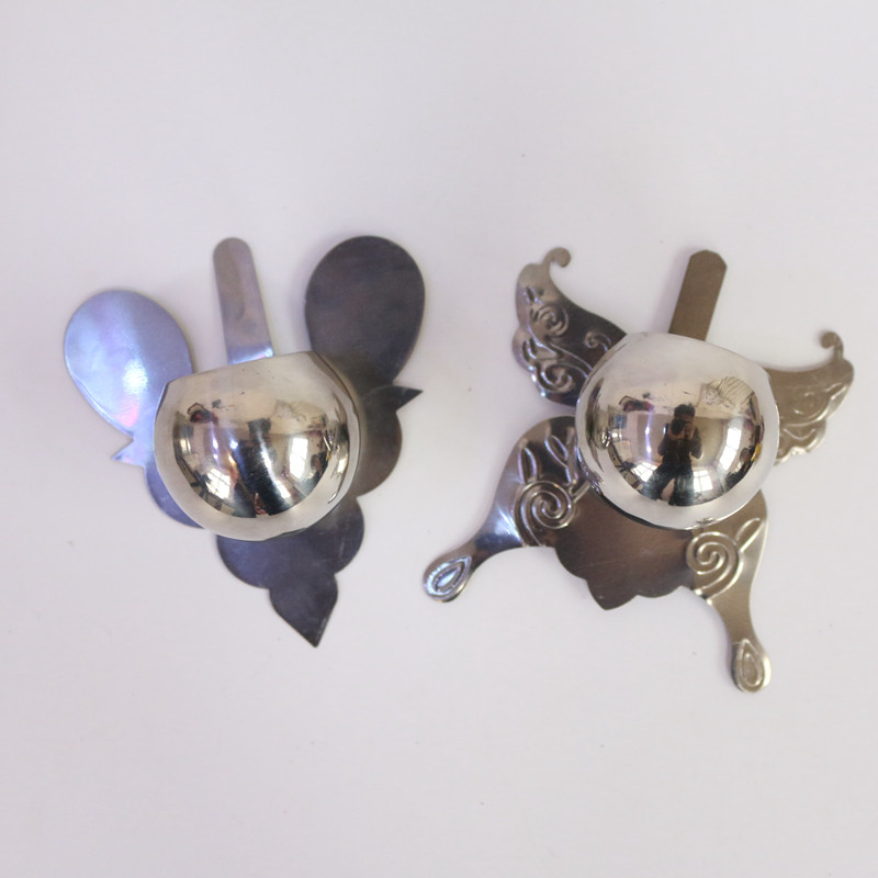 Boutique old bamboo handmade Zizhu stainless steel Bailing bamboo bird cage Water bowl water cup cup