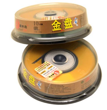 啄木鸟 Золотая тарелка 8 см/3-дюймовый маленький дисковый CD-R 210 млн. ОБЕСПЕЧЕНИЯ 10 кусков бочек ведра