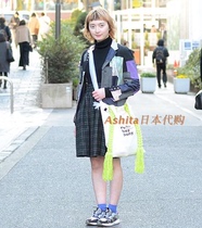 Japanese niche brand unique mesh shoulder strap double braid canvas bag