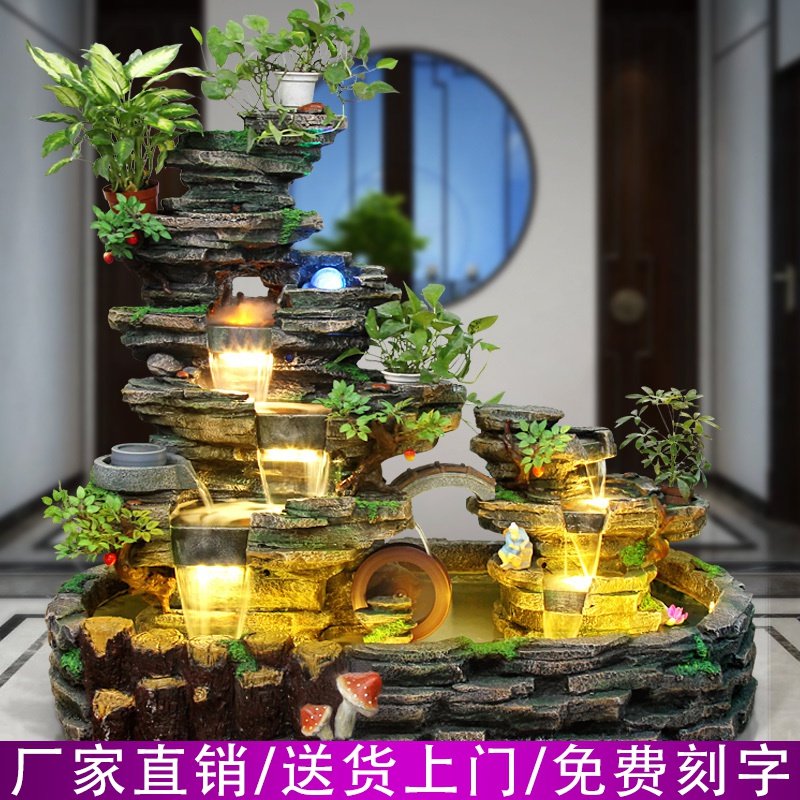 [USD 236.58] Rockery water fountain fish pond fish tank landscaping