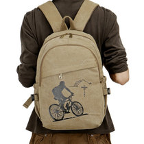 New Canvas Double Shoulder Bag Han Version College Wind Backpack Fashion Trends Brief Outdoor Bag Casual Sports Computer Bag
