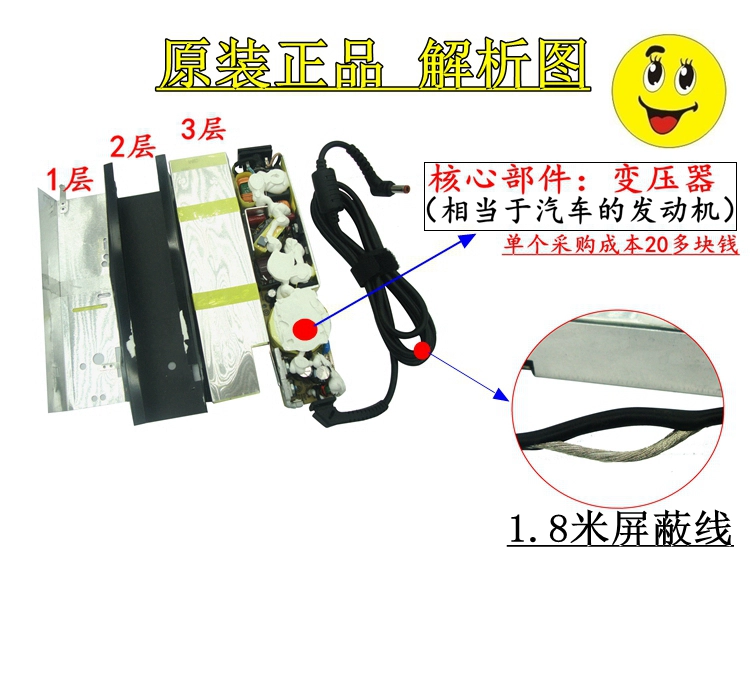 Original Lenovo power adapter máy tính xách tay điện Y450 sạc máy tính G480 Y460 G470 - Phụ kiện máy tính xách tay